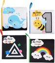 Libri Per Neonati 0-3 Anni 4 Pezzi Sensoriali In Stoffa Giocattoli Per Bambini
