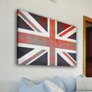 'Union Jack' by Parvez Taj Painting Print on Wrapped Canvas Metal in Blue/Red | 40 H x 60 W x 1.5 D in | Wayfair S13-558-C-60