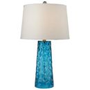 Hammered Glass 27" High 1-Light Table Lamp - Blue