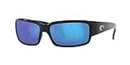 Costa Del Mar Sunglasses - Caballito- Glass / Frame: Shiny Black Lens: Polarized Blue Mirror Wave 580 Glass