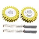 (4 PCS) W10112253 Mixer Worm Gear W10380496 Carbon Brushes Replacement for Whirlpool & KitchenAid Mixers Replace Parts 4162897 4169830 AP4295669