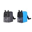 Deli W0635 Rotary Pencil Sharpener Machine Stationery |2 in 1| Auto Feed Automatic Sharpener - Pack of 2, Assorted