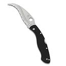 Spyderco Civilian Signature Folding Utility Knife with 4.09" VG-10 Steel Reverse S Blade and Black Durable G-10 Handle - SpyderEdge - VG-10 Steel Reverse S Blade and Back Lock - C12GS