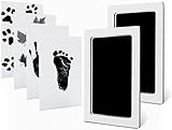 VIYNRAN Baby Handprint and Footprint Kit, 3 in 1 Safe Inkless Kit Clean Touch Handprint Ink Pad with 2 Imprint Cards, Pet Paw Print, Non-Toxic for Newborn Baby Infant Hand and Foot Stamp (2 Pack)