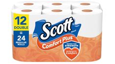 Papel higiénico Scott Comfortplus baño séptico seguro tejido grueso sin perfume 12 rollos
