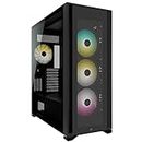 Corsair iCUE 7000X RGB Full-Tower ATX PC Case (Three Tempered Glass Panels, Four Included 140mm RGB Fans, Easy Cable Management, Smart RGB and Fan Speed Control, Spacious Interior) Black