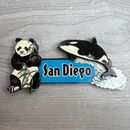 Vintage Fridge Magnet San Diego Killer Whale Panda Visitor Souvenir Travel Zoo