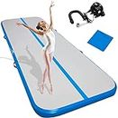 Dolphy 10ft Inflatable Air Gymnastics Mat, Training Tumbling Mat, 8 inches Thickness Tumble Tracks Air Training Mats with Electric Air Pump for Indoor/Gym/Outdoor/Yoga/Water/School Use