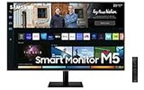 Samsung Smart Monitor M5 32’’ en resolution Full HD. Le 1er écran tout-en-un pour accéder facilement à vos applications de divertissement et travail. LS32BM502EUXEN