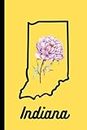 Indiana State Peony Notebook: 6x9, 100 Pages, Lined Paper, Office Products, Office Supplies, Notebook & Writing Pads