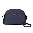 Emperia Small Cute Faux Leather Dome Series Crossbody Bags Shoulder Bag Purse Handbags for Women, Ava - Blue, One Size