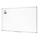 amazon basics Whiteboard Drywipe Magnetic with Pen Tray and Aluminium Trim,Includes 6 magnets, 1 eraser, and 2 dry-erase markers, 2.95 ft x 1.96 ft (WxH)