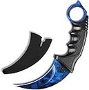Fixed Raptor Claw Knife Rainbow, Survival of the Fittest - 7 Inch Fixed Blade Alpha Gear for Camping Tactical, Camping, and Outdoor (Blue)