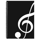MAXCURY Blank Sheet Music Composition Manuscript Staff Paper Art Music Notebook Black 100 Pages 26x19cm (Black Music)