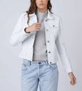 100%Lambskin Stylish Casual Shirt Genuine Handmade White Leather Women Designer