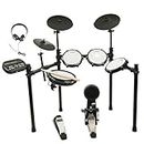 Kadence 8 piece Professional Electronic Drum Set, Electric Drum Set with 4 Quiet Mesh Drum Pads, Cymbals, Snare, Drum Module, Headphones, DrumSticks, Kick Pedal