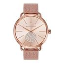 Michael Kors Portia Analogue Women's Watch (Gold Dial Rose Gold Colored Strap)"