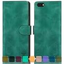 DJBull iPhone 6 Plus/6S Plus Wallet case with Credit Card Holder, 【RFID Blocking】 PU Leather Phone case Shockproof Cover Women Men for Apple 6S Plus case Blue Green