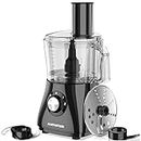Food Processor, Anthter 600W Professional Food Processors & Vegetable Chopper, with 7-Cup Processor Bowl, Reversible Disc, Chopping Blade & Dough Blade for Chopping, Slicing, Purees & Dough