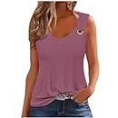 Lastesso Lightning Deals of Today Prime Tank Top for Women Loose Fit Trendy 2024 Sleeveless Shirts O Ring Shoulder Spring Summer Casual Beach Tanks Clothes Peime My Orders Summer Tops for Teens Beachy