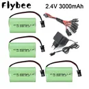 2.4V 3000mAh NI-CD rechargeable battery pack with charger set AA 2.4 v battery 3000 mah for Remote
