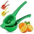 Zulay Premium Quality Metal Orange Squeezer, Citrus Juicer, Manual Press for Extracting the Most Juice Possible - Orange Juicer (Green)
