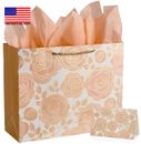 13" Rose Gold Large Gift Bag with Card and Tissue Paper ⭐️⭐️⭐️⭐️⭐️