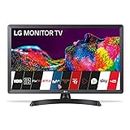 LG 24TN510S-PZ - Monitor Smart TV 24 pulgadas (60cm), Pantalla LED HD, 1366x768, 16:9, DVB-T2/C/S2, Wifi, Miracast, 10 W, 2 x HDMI 1.4, 1 x USB 2.0, óptica, LAN RJ45, VESA 75 x 75, Color Negro