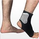 discountstore145 Ankle Sprain Brace Foot Support Bandage Achilles Tendon Strap Guard Protector Injury Recovery for Sports Black M