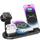 SKOL Wireless Fast Charging Station for Multiple Devices Aple, 4 in 1 Wireless Charger Station, with Qi-Certified 20W Charging Dock Compatible for Airdops Pro/3/2, Aple Watch Series 7/6/5/SE/4/3/2