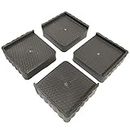 Dhairya 4-Pieces Furniture Base Stand, Saves from Rust (Grey Black) (Pack of 4 pcs)