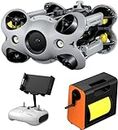 G camolech Professional 4K Camera Underwater Drone Chasing M2 S with 8 Vectored-thruster, 360-degree Move ROV, 6H Diving 4000lm LED Floodlights Underwater Rov Robot