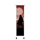 CosplayStudio Hochwertiges Naruto Rollbild aus Stoff mit Schattenriss | Kakemono 142x33cm | Inkl. Haken | Motiv: Itachi Uchiha