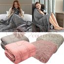 Velour & Cuddle WEIGHTED BLANKET Ultra Cosy Soft Warm Sensory Anxiety Throw UK