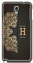 Amazon Brand - Solimo Designer Black Pattern Alphabet-H 3D Printed Hard Back Case Mobile Cover for Samsung Galaxy Note 3 Neo