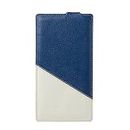 Melkco - Premium Leather Case for Nokia Lumia 1520 - Mix/Match Jack Type - (Dark Blue/White) - NKL520LCJT4DBWELC