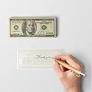 Scratch Cash Block 100 $ Dollar Old Style - 50 Banknoten zum Schreiben, Geld Gutscheine, Gutscheine, Gadget (tatsächliche Größe)