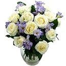 Clare Florist Breathtaking Amethyst Bouquet with FREE Next Day Delivery - Rose and Freesia Fresh Flowers Perfect for Birthdays, Anniversaries and Thank You Gifts