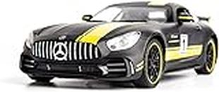 Pascol 1/32 Benz AMG GTR Toy Cars Model Car, Zinc Alloy Pull Back Toy car with Sound and Light for Kids Boy Girl Gift(Black)
