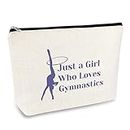 Gymnastics Girls Gift Makeup Bag Gymnast Gift Gymnastics Gifts for Women Inspirational Gymnastics Gift Cosmetic Bag Graduation Birthday Gift for Gymnastics Lover Gymnast Daughter Travel Cosmetic Pouch