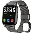 Popglory Smart Watch Answer/Make Calls & 2 Straps, 1.85" Large Smartwatch for Women Men, Fitness Watch Blood Pressure, Blood Oxygen, Heart Rate Tracking, Step Counter for iPhone & Android