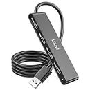 LDLrui USB Hub for PC,10Gbps High Speed Transmission USB A to USB C Hub with Long Cable(4FT)，USB Splitter with 4 USB-C 3.2 Port for Mac Pro,Dell OptiPlex,Skytech Gaming,HP,Lenovo