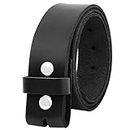 Falari Replacement Genuine Leather Belt Strap Without Buckle Snap on Strap 1.5" Wide 8005