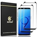 Kuteja Samsung Galaxy S9 Plus Screen Protector [2 Pack], 3D Curved Dot Matrix Galaxy S9 Plus Tempered Glass Screen Protector Film, High Sensitivity, Case-Friendly, HD Clear