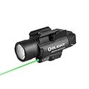 OLIGHT Baldr Pro 1350 Lumens Tactical Weaponlight with Green Light and White LED, 260 Meters Beam Distance Compatible with 1913 or GL Rail, Batteries Included(Black)