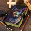 book of shadows celtic cat vintage leather journal gifts for men and women