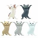ATHAND Cute Gifts,Desk Decor,Funny Office Decor,Cat Pen Holder,Funny Office Desk Decor for Women Girls Dancing Cat (5 Cats Set)