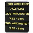 Aolamegs .308 Winchester/7.62×51mm Magazine Marking Band 6 Pack (Black-Yellow)
