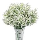 Homcomoda Artificial Flowers Babies Breath Flowers Fake Gypsophila Plants Bouquets for Wedding Home DIY Decoration (A-White, 12PC)