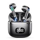 Wireless Earbuds - Bluetooth 5.3 Headphones with 4 ENC Noise Cancelling Mics - HiFi Stereo Deep Bass - 40 Hour Playtime In Ear Earphones - USB C Charging - Perfect for Sports, Work, and Leisure